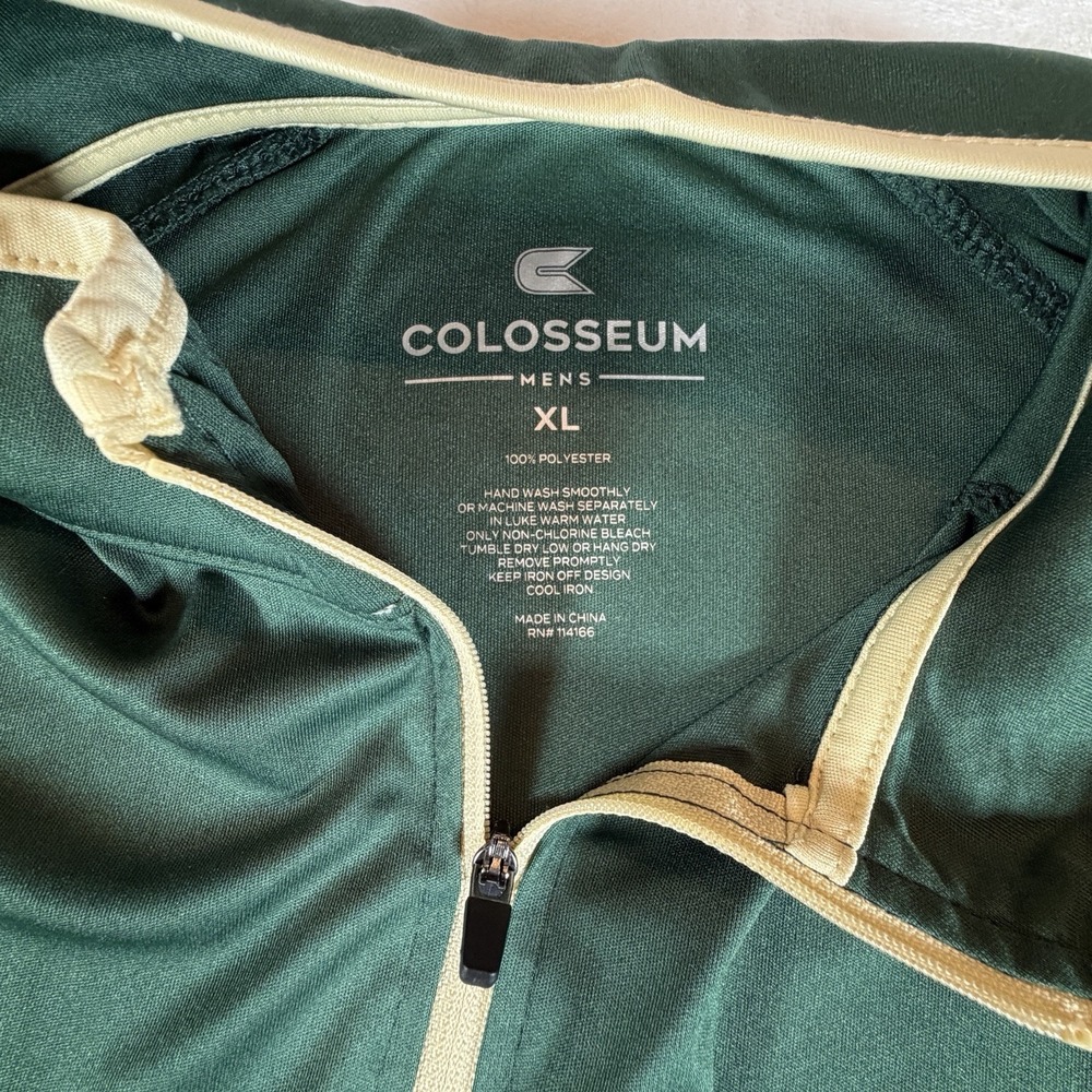 Colosseum Colorado State Rams Pullover Men's Sz XL Green Logo Quarter-Zip - Picture 3 of 5